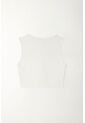 Tennis Camiseta Crop Manga Sisa Blanca De Silueta Amplia Para Mujer de Tennis