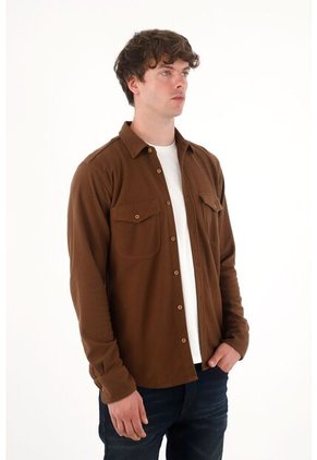 Tennis Buzo Tipo Camisa Café Para Hombre