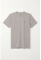 Tennis Camiseta Básica Manga Corta Gris Con Detalle Frontal Para Hombre de Tennis