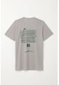 Tennis Camiseta Básica Manga Corta Gris Con Detalle Frontal Para Hombre de Tennis