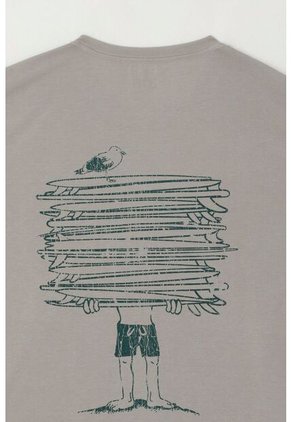 Tennis Camiseta Básica Manga Corta Gris Con Detalle Frontal Para Hombre