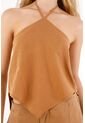 Tennis Camisa Con Escote Halter Café De Silueta Amplia Para Mujer Con Acabado único de Tennis