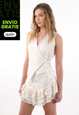 Chaleco Con Escote En V Crudo Para Mujer Tennis