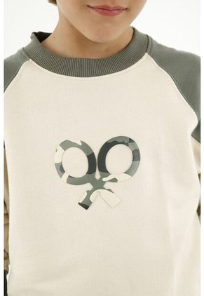 Buzo Verde Con Estampado Frontal De Raquetas Para Niño