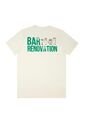 Tennis Camiseta Con Estampado En Frente Y Espalda Crudo Para Hombre de Tennis