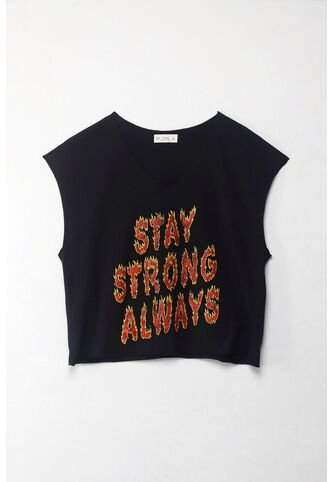 Tennis Camiseta Boxy Fit Manga Sisa Negra Para Mujer Tennis