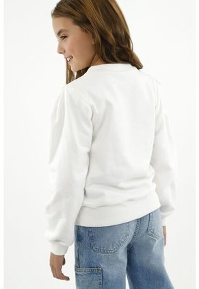 Buzo Con Bolero Asimétrico Crudo Para Niña