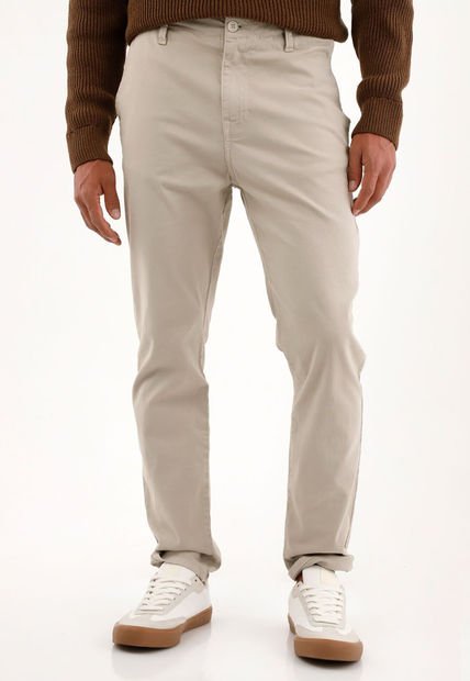Pantalón Tipo Chino Crudo Para Hombre
