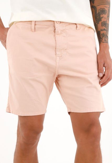 Bermida Rosada Tipo Chino Con Bolsillos Para Hombre