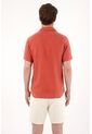 Tennis Camisa Manga Corta En 100% Lino Naranja Para Hombre de Tennis