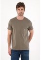 Tennis Camiseta Básica Con Bolsillo Y Estampado Gris Para Hombre de Tennis