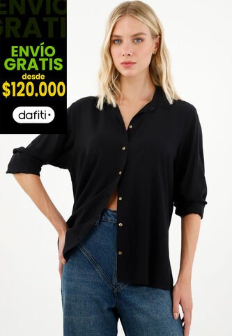 Tennis Camisa Manga Larga Negra Para Mujer Tennis