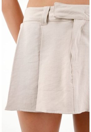 Tennis Falda Café Con Tablas Para Mujer