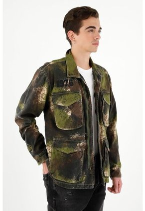 Tennis Abrigo Estampado Tipo Parka Para Hombre
