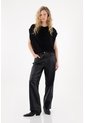 Tennis Pantalón En Cuero Sintético Negro Para Mujer de Tennis