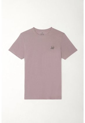 Tennis Camiseta Estampada En Espalda Gris Para Hombre