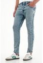 Tennis Jean Skinny De Tiro Medio Azul Claro Para Hombre de Tennis