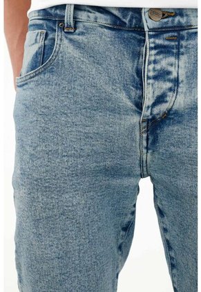 Tennis Jean Skinny De Tiro Medio Azul Claro Para Hombre