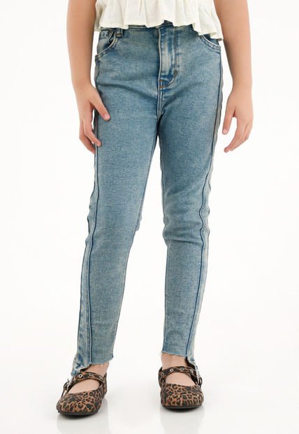 Jean Jegging Azul De Bota Asimétrica Para Niña