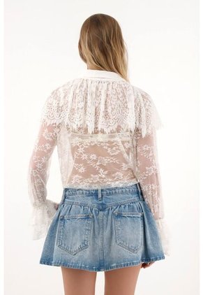 Tennis Camisa En Encaje Con Boleros Para Mujer