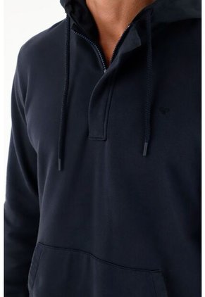Buzo Tipo Hoodie Con Capucha Azul Para Hombre