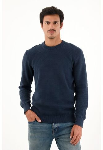 Tennis Buzo Tejido En Hilaza De índigo Azul Para Hombre Tennis