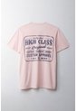 Camiseta Manga Corta Estampada Rosada Para Hombre de Tennis