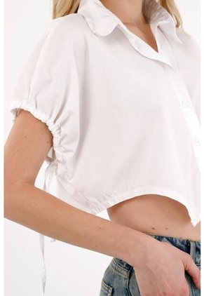 Tennis Camisa Con Recogido Crudo Para Mujer