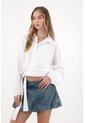 Tennis Camisa En Popelina Con Amarre En Fajón Blanca Para Mujer de Tennis