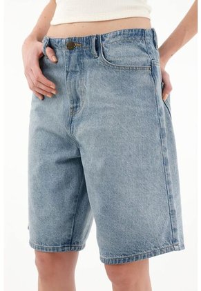 Bermuda Amplia De Tiro Caído Para Mujer