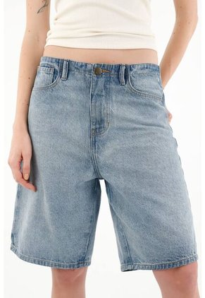 Bermuda Amplia De Tiro Caído Para Mujer