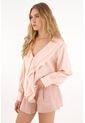 Tennis Camisa Con Escote En V Y Boleros Crudo Con Cuello Estructurado Para Mujer de Tennis