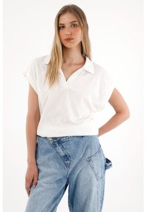 Tennis Camiseta Crudo De Manga Rodada Para Mujer