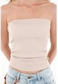 Tennis Camiseta Strapless Café Para Mujer de Tennis