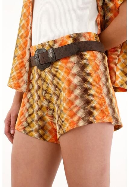 Tennis Bermuda Con Pretina Elástica Tejida Para Mujer