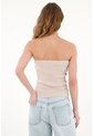 Tennis Camiseta Strapless Café Para Mujer de Tennis