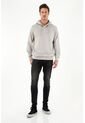 Buzo Tipo Hoodie Con Capucha Gris Para Hombre de Tennis