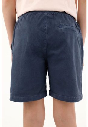 Bermuda Azul Con Pretina Elástica Para Niño