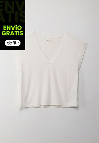 Tennis Camiseta Manga Sisa Crudo Para Mujer Tennis
