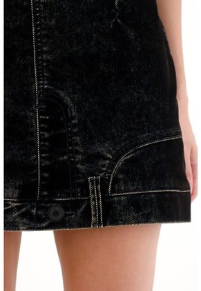 Tennis Falda Corta En Terciopelo Con Bolsillos Invertidos Para Mujer