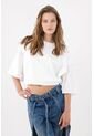 Tennis Camiseta Oversize Con Mangas Amplias En Algodón Blanco Para Mujer de Tennis
