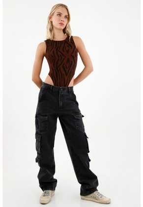 Camisa Tipo Body Animal Print Para Mujer