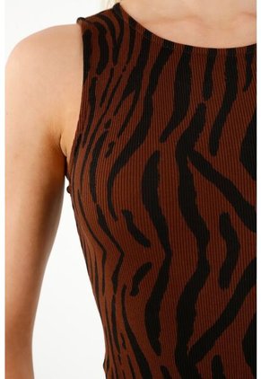 Camisa Tipo Body Animal Print Para Mujer