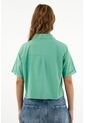 Tennis Camisa Verde Con Ruedo Al Corte Para Mujer de Tennis