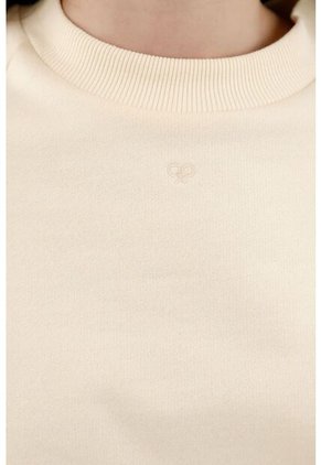 Buzo Crudo Cuello Redondo Para Mujer