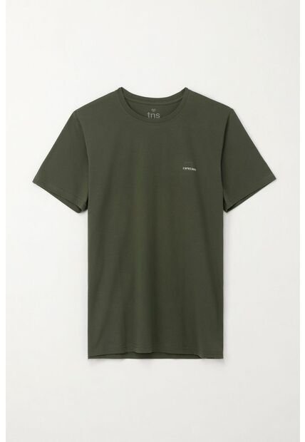 Tennis Camiseta Básica Manga Corta Verde Con Detalle Fruncido Para Hombre