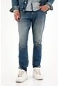 Tennis Jean Classic Tiro Medio Azul Con Acabado Ligero Para Hombre de Tennis