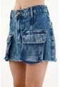 Falda Corta En Denim Azul Para Mujer de Tennis