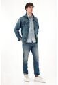 Tennis Jean Classic Tiro Medio Azul Con Acabado Ligero Para Hombre de Tennis