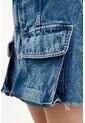 Falda Corta En Denim Azul Para Mujer de Tennis